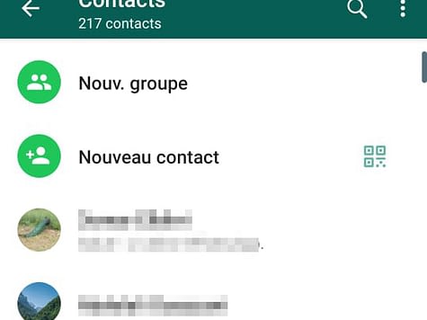 ajouter un contact sur Whatsapp
